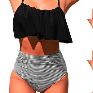 Women Halter Bikini Set High Waisted Two Piece Swimsuit NWT M